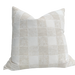 Rustique Linen Cotton Cushion 55cm Square - Beige Gingham