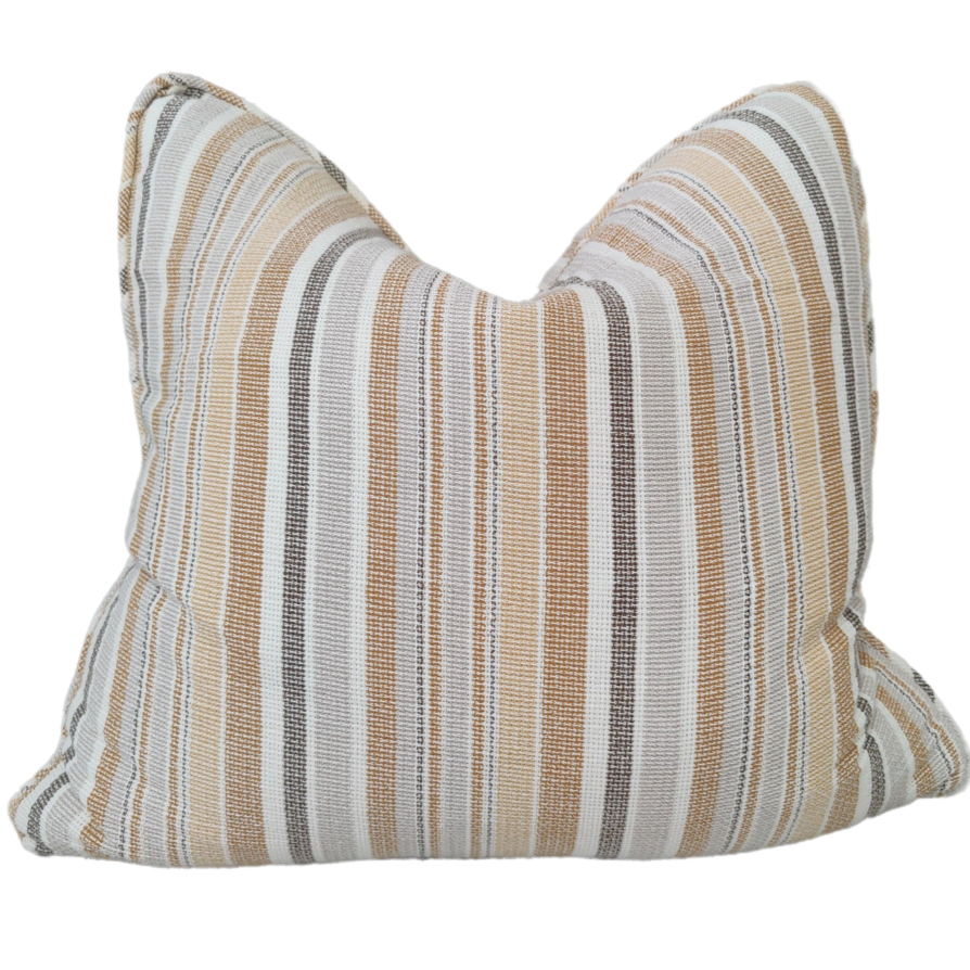 Retro Salta Woven Pure Linen Cushion 55cm Square Plush Feather Filled