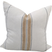 Jaipur Yarn Dyed Pure French Linen Cushion Feather Filled  55cm Square - Sunny Day