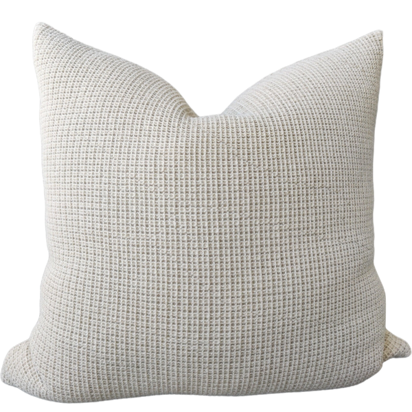 RESTOCK SOON - Amiens Jute Linen Cotton Waffle Texture Cushion 60cm Square