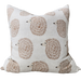 Artisan Block Printed Heavy Weight Pure French Linen Cushion 55cm Square - Hedgehog