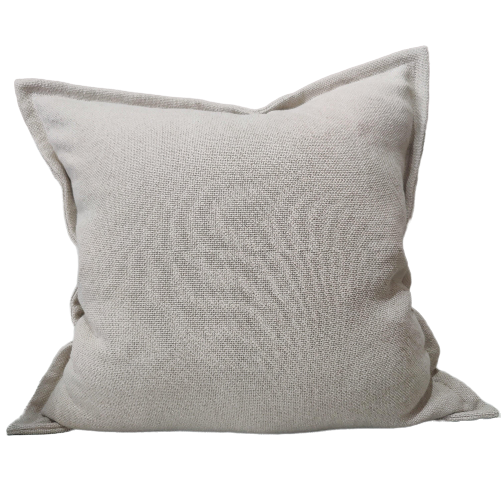 RESTOCK SOON - Mahal Texure Pure French Linen Cushion 55cm Square - Natural