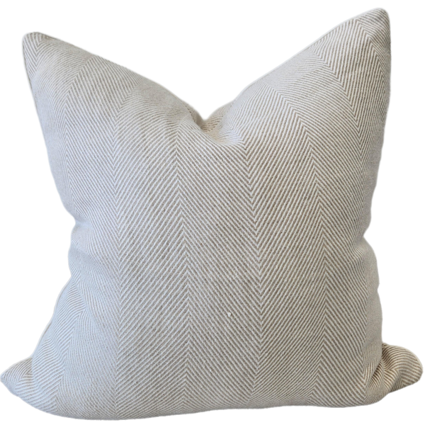 Trento Herringbone Heavyweight Pure French Linen Cushion 55cm Square