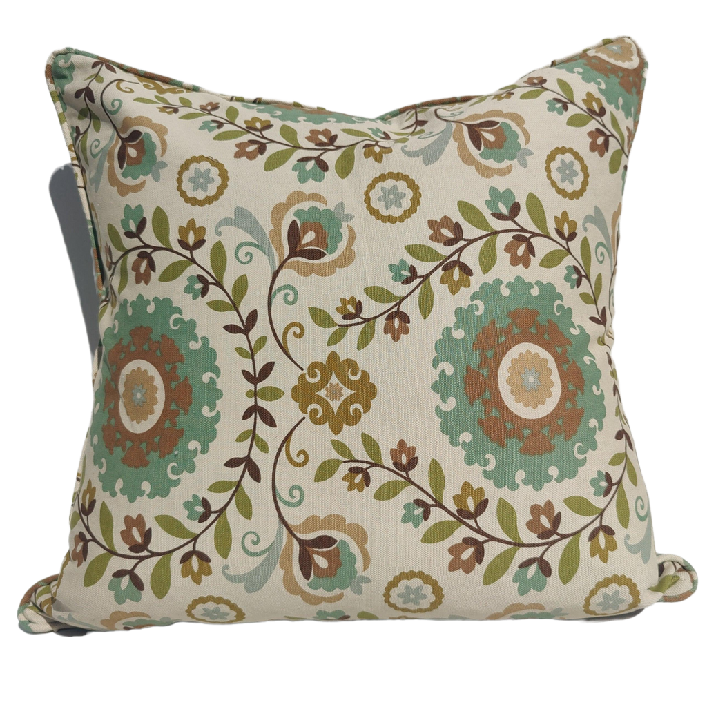 Designer Fabric by HARNER- Linen Cushion 55cm Square - Floral