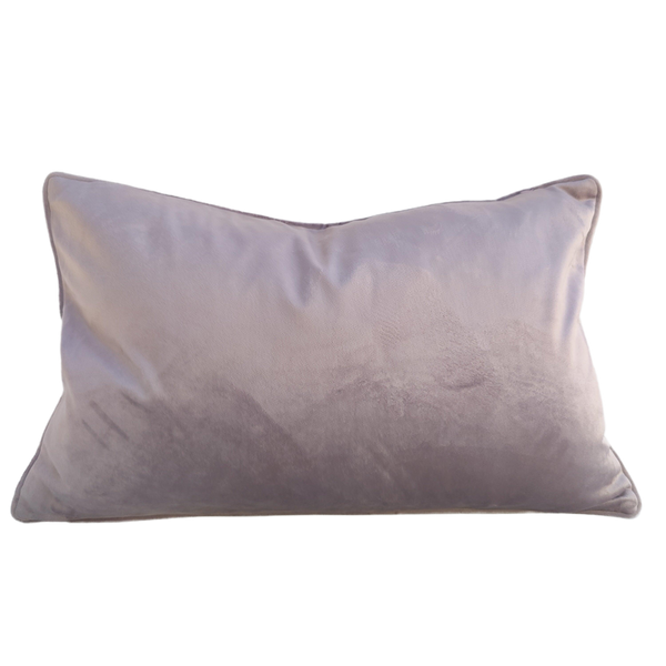 The Boulevarde Luxe Velvet Cushion 40x60cm Lumbar Feather Filled- Pink Lavender