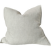 RESTOCK SOON - Felicity Herringbone Pure French Linen Cushion Feather Filled 55x55cm - Off White