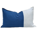 Nantes 100% Pure French Linen Cushion 40x60cm - Atlantic Blue & White