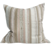Orléans Hand Loomed Mulberry Silk Texture Cushion 55cm Square - Pink Earthy Tone Striped