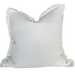 RESTOCK SOON - Champêtre Heavy Weight French Linen Cushion 55cm Square - White