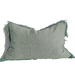 Namora Chenille Linen Cushion Feather Filled 40x60cm Lumbar | Turquoise Lake