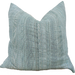 Malawi Texture Woven French Linen Cushion Feather Filled 55cm Square - Peacock Green & Blue