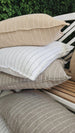 Everly Pure Linen Cushion 40x60cm Lumbar - White | Black Striped