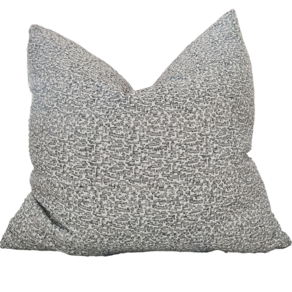Hayla Jacquard Double Sided Cotton Linen Cushion 55cm Square - Black