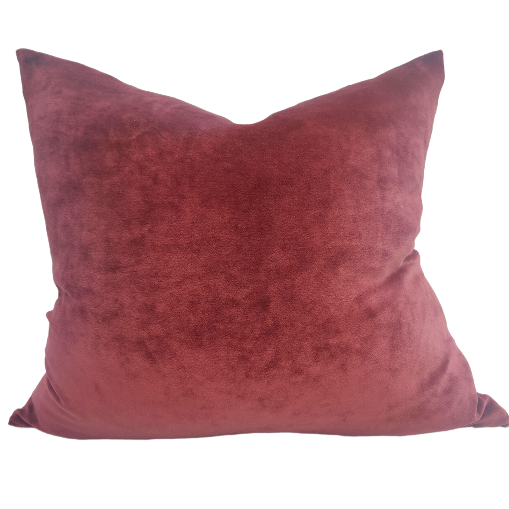 Fontainebleau Cotton Velvet & French Linen Two Sided Cushion 55cm Square - Bundgary