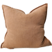 Millard Linen Cotton Cushion 55cm Square - Nimes Peach Caramel