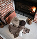 Ada Cushion 55cm Square - Brown | Latte Check