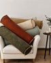 Cylinder Cushion Polyester Filled 63cm x 16.5cm - Rust