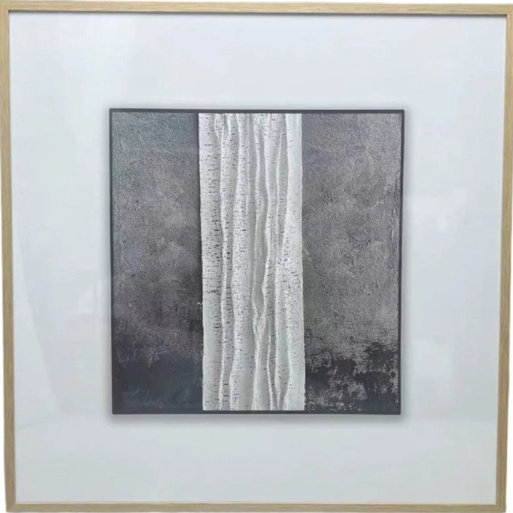 P003 Oak Framed Perspex Glass Canvas Art Print  100 cm x 100 cm