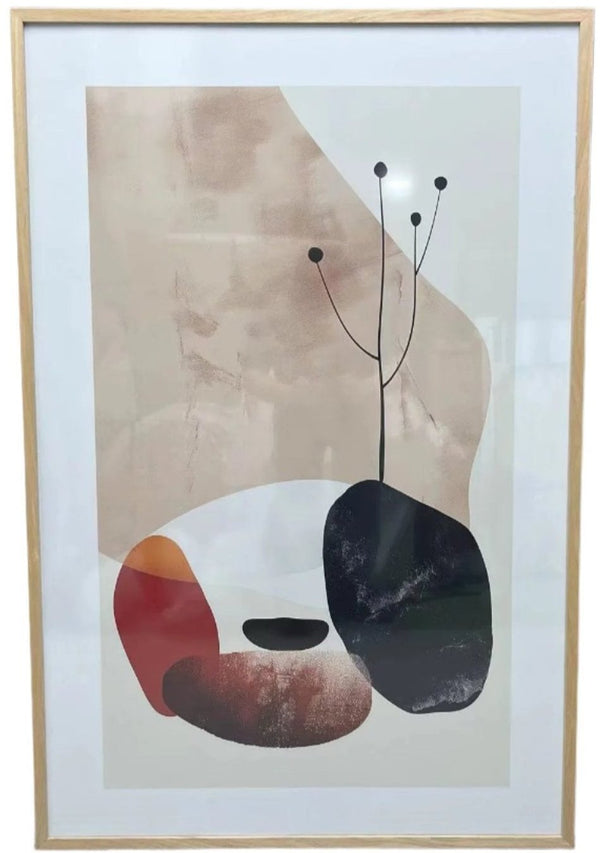 P013 Framed Perspex Glass Canvas Art Print  120 cm x 80 cm