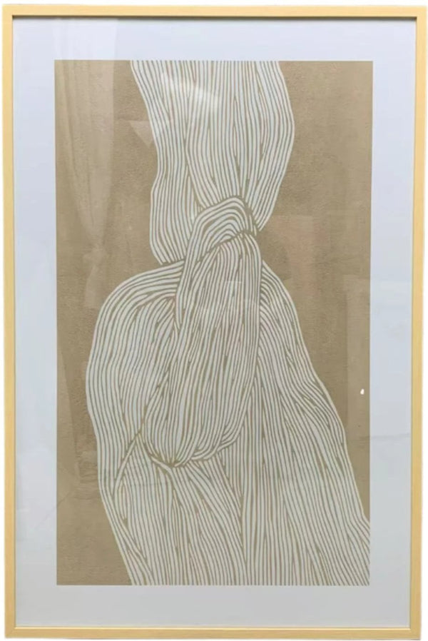P020 Oak Framed Perspex Glass Canvas Art Print  120 cm x 80 cm