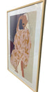 P104 Oak Framed Perspex Glass Canvas Art Print 120 cm x 80 cm