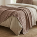 Mosaic Jacquard Linen Cotton Massive Throw Bedcover 150x220cm - Reddish Brown | Off White