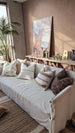 Serene Cushion 55cm Square - Slate | Peach Fuzz