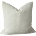 Houndstooth Linen Cotton Cushion 55cm Square  - Natural