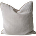 Hailey Linen Chenille Cushion 55cm Square - Natural with Bosc Pear Piping