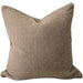 Hailey Linen Chenille Cushion 55cm Square - Camel Brown with Natural Piping
