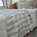 Isla Jacquard Linen Cotton Massive Bedcover Blanket 200x230cm - Natural | Off White