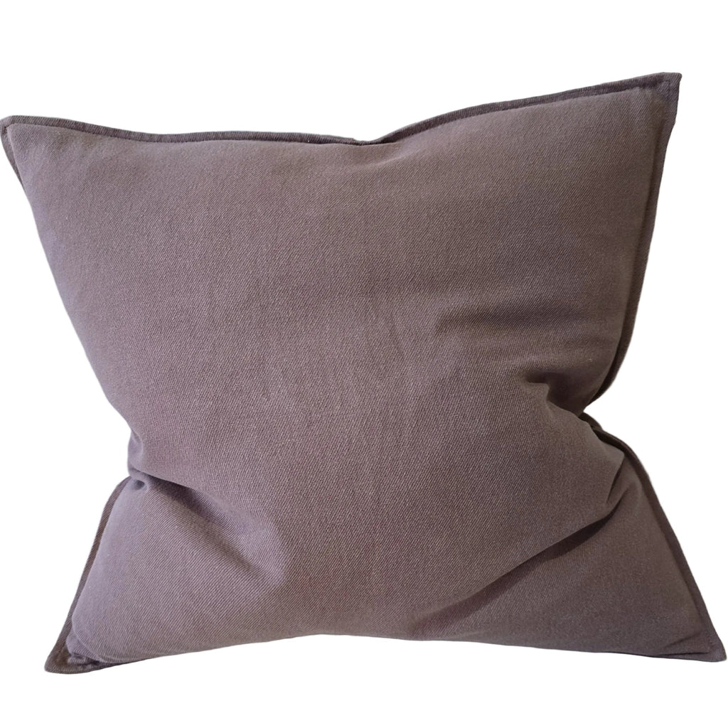 Aura Linen Cotton Cushion 55cm Square - Warm Umber