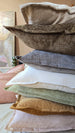 Palmer Velvet Cushion 55cm Square - Grass Light Green