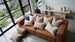 Mingarri Stripe Cushion 40x60cm Lumbar - Indigo Blue | Natural