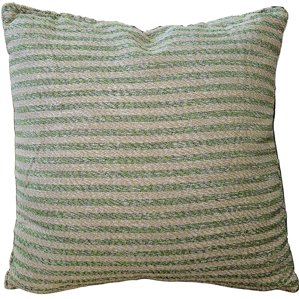 Monet Solution Dyed Eco-Friendly Outdoor Cushion 55cm Square Polyester Filled - Green | Oatmeal