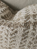 The Grounded Hand-loomed Rustic Texture Pure French Linen 55cm square - Chunky Basketweave