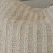 Chloe Cushion 55cm Square - Warm Beige and Off-White Fine Stripes