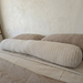 Lara Linen Cushion Long Bolster 120cm Length - Natural Stripe
