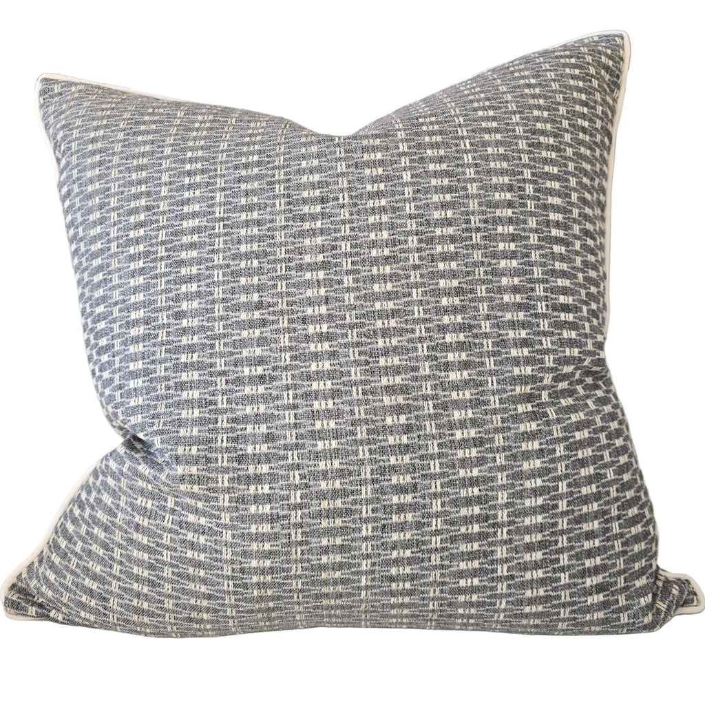 Kaia Cushion 55cm Square - Slate Grey | Ivory