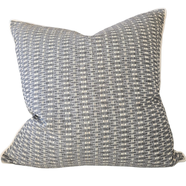 Kaia Cushion 55cm Square - Slate Grey | Ivory