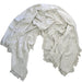Everly Pure Linen Fringe Reversible Throw 140cm x 220cm - White | Black Striped