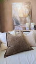 Palmer Velvet Cushion 55cm Square - Cedar Brown