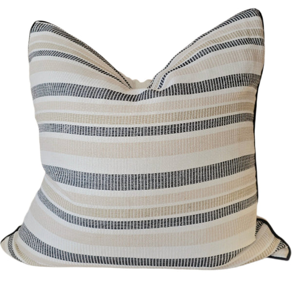 Savannah Cushion 55cm Square - Black | Ivory