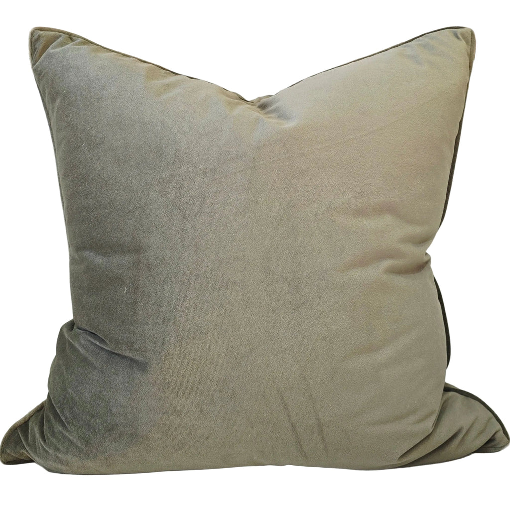 The Boulevard Luxe Velvet Cushion 55cm Square - Deep Moss Green
