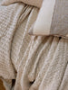 Maeve Linen Cotton 2 Sided Massive Throw Bedcover 130cm x 220cm - Natural Oatmeal