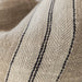 The Anchor Heavyweight Linen Cushion 55cm Square - Natural | Dark Charcoal Stripe
