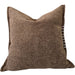 Calmey Hand-Stitched Artisan Cushion 55cm Square - Rustic Brown