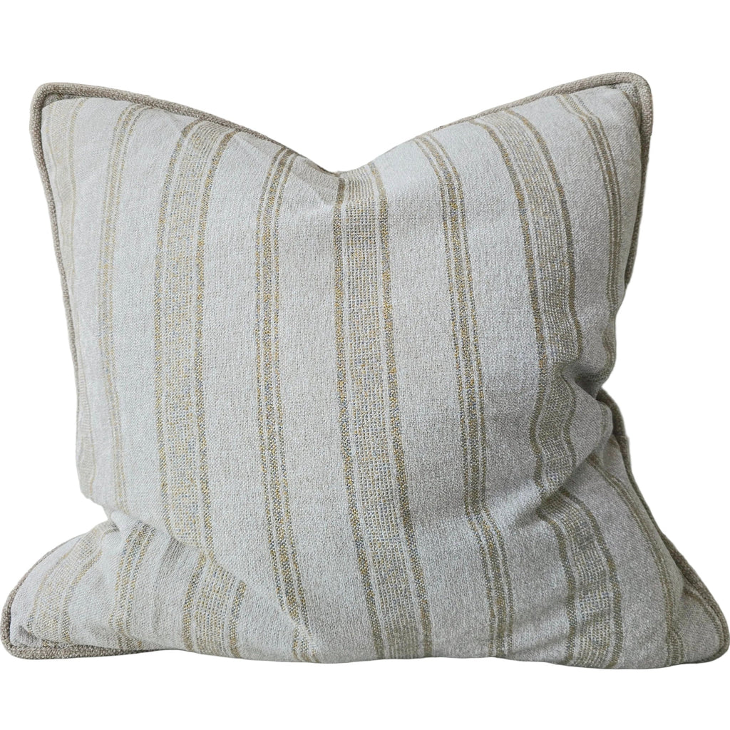Mingarri Stripe Cushion 55cm Square - Sandstone Taupe | Natural