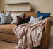 Mingarri Stripe Cushion 40x60cm Lumbar - Indigo Blue | Natural