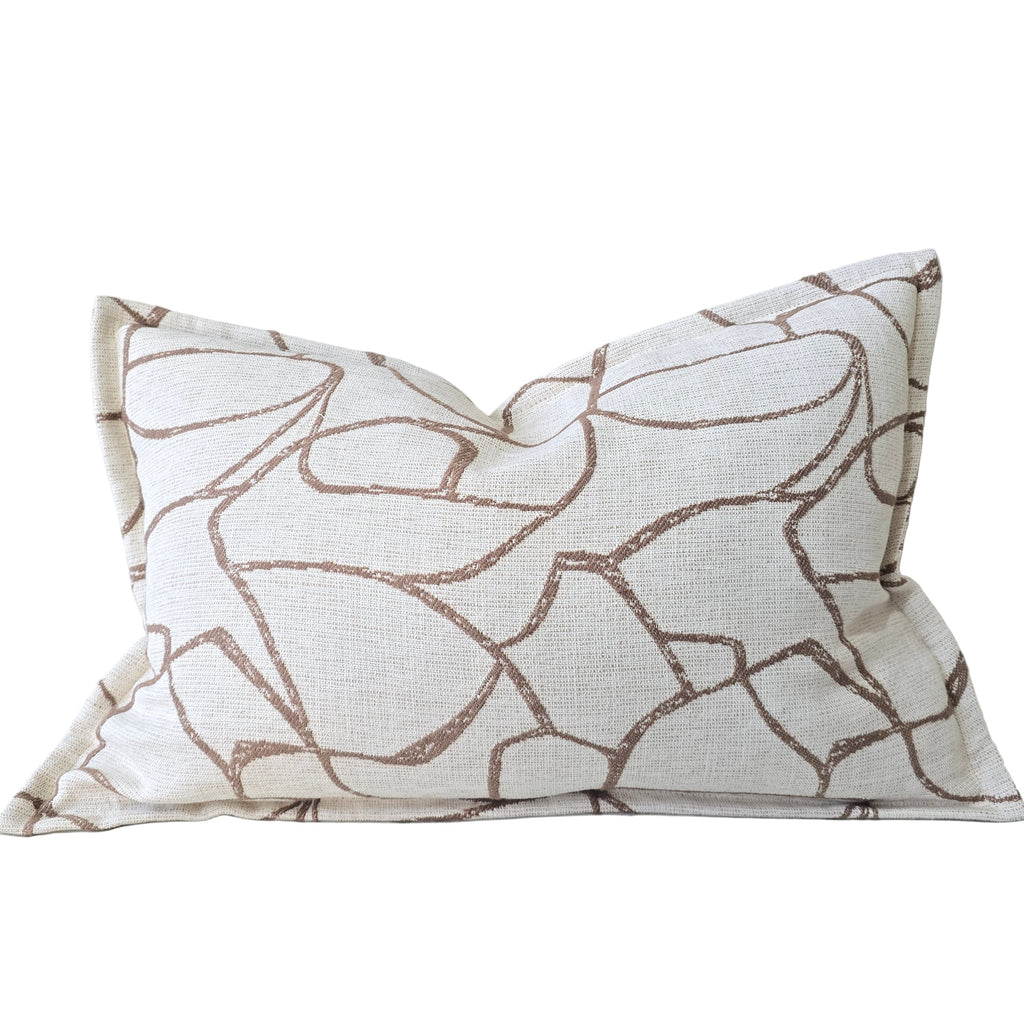 Gabby Cushion 40x60cm Lumbar - Abstract Brown